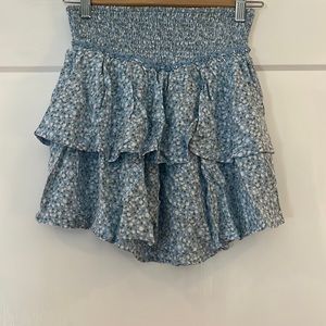 Hollister blue floral skirt